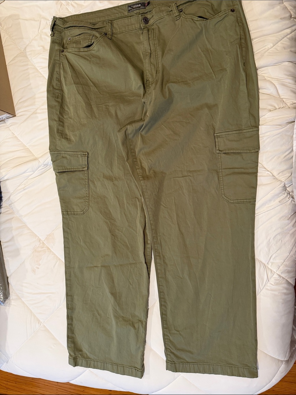 torrid Olive Cargo Pants with Side Flap Pockets